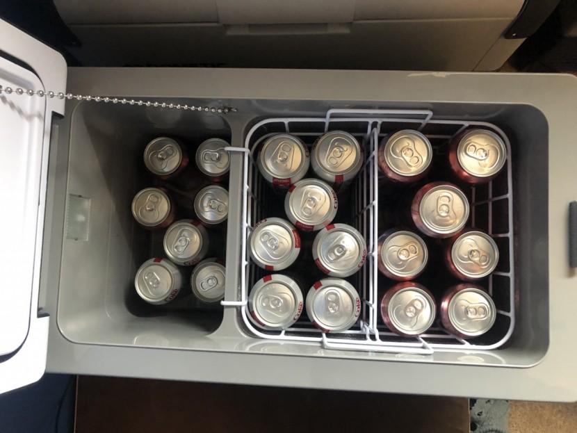 costway 54 - the spacing inside the costway was a bit awkward for a can-only load.