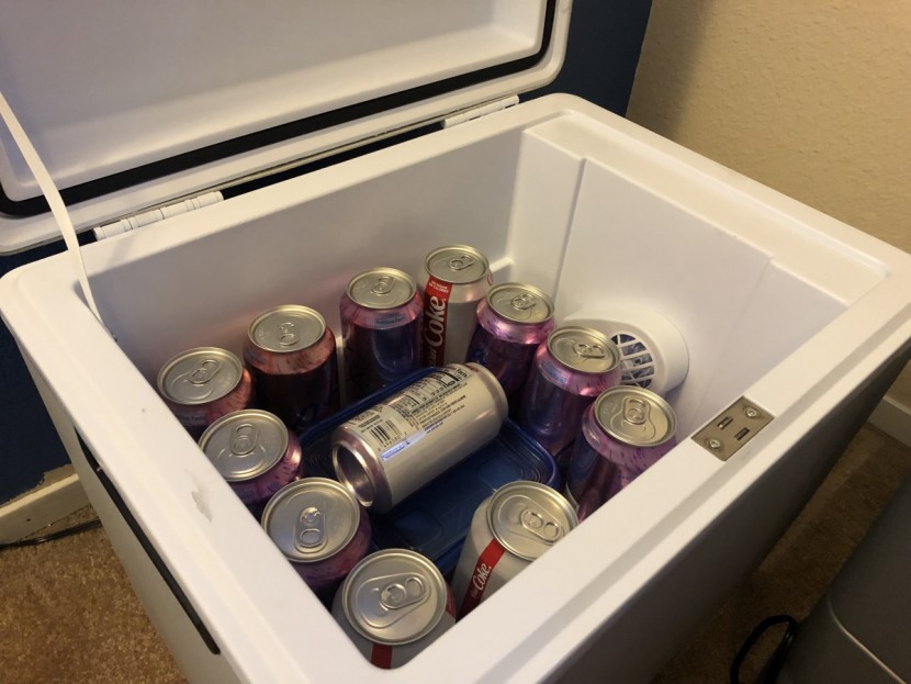 koolatron portable 45 - this small-looking cooler fits a whopping 63 cans!