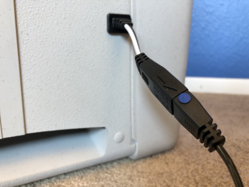 koolatron portable 45 - the top part of this cord permanently dangles about 3.5" out of the...