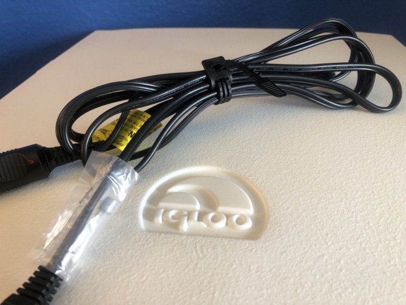 igloo iceless 40 - the igloo includes a small cord management strap on its cable and a...