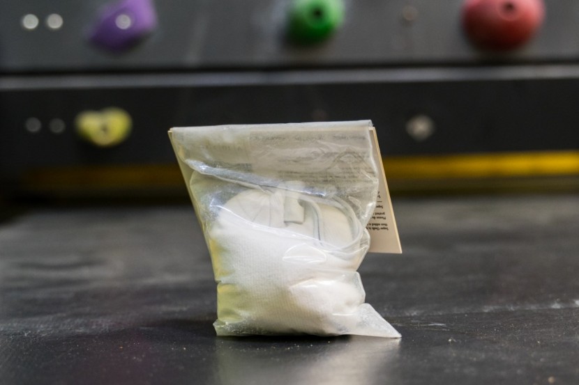 climbing chalk - a refillable chalk ball or "sock" is a good way to reduce spills and...