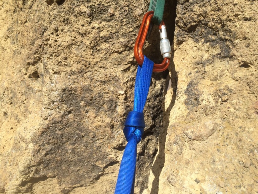 sterling nylon sewn runner - this nicely dressed figure eight knot is quite difficult to untie...