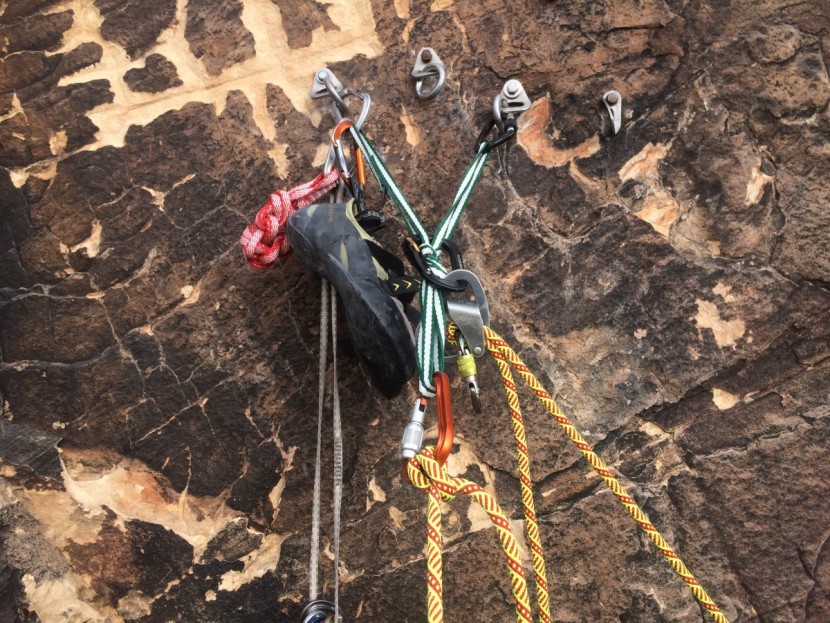 climbing slings - the metolius open loop sling equalizing two bolts in this anchor in...
