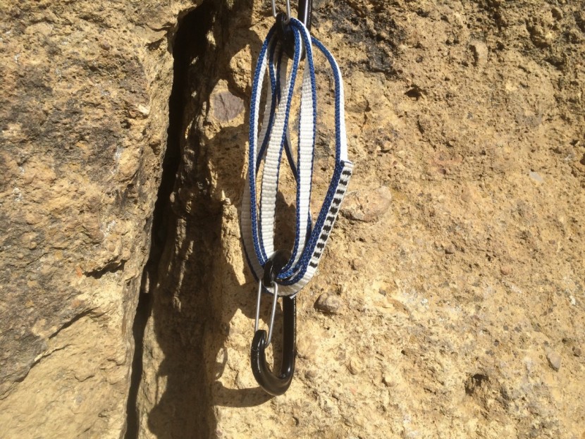camp usa 11mm express dyneema sling - with a relatively long bar tack, there was more of a propensity for...