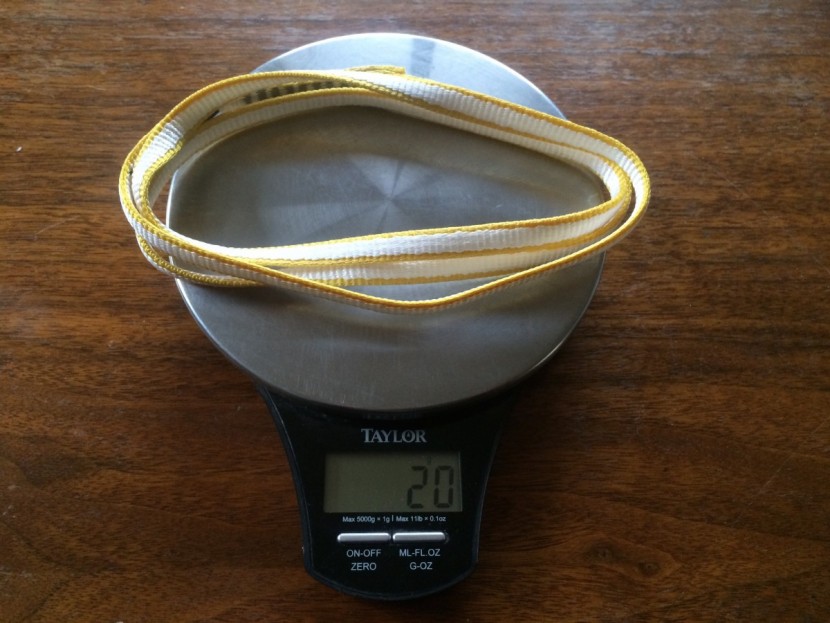 black diamond dynex runner - at a mere 20, this is easily one of the lightest slings you can buy...