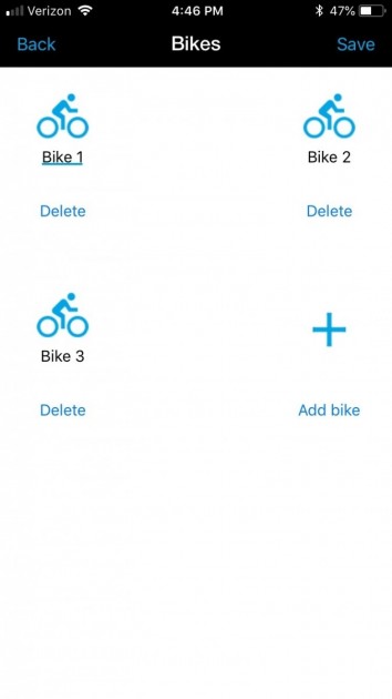 you can make up to 5 different bike profiles.