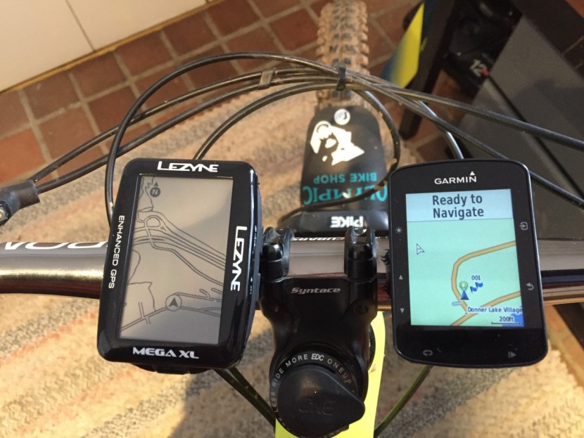 garmin edge 520 plus - here you can see the difference between the map pages on the edge...