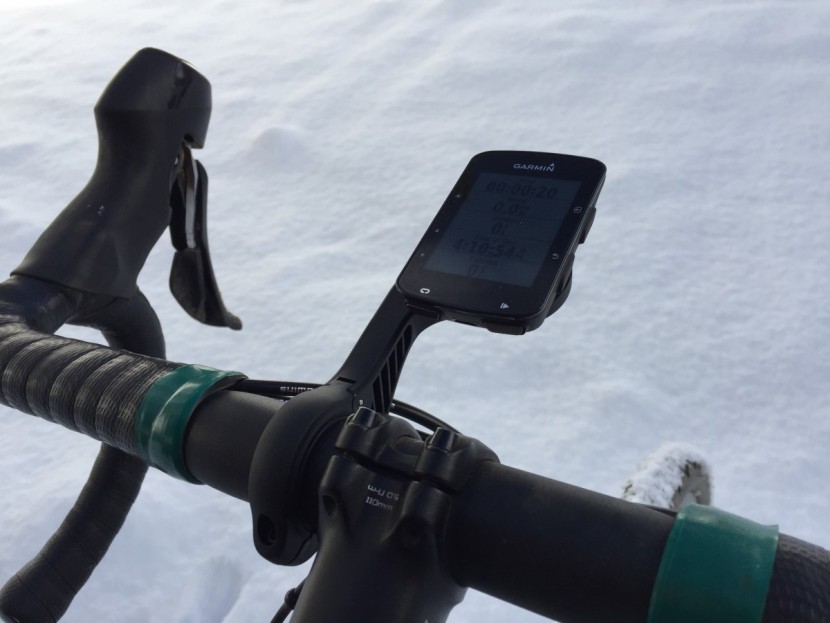 garmin edge 520 plus - we can't recommend riding your gravel bike to the snowline, but we...