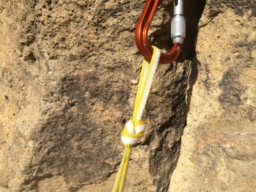 sterling dyneema sling - while we found it very easy to tie nicely dressed figure-eight knots...