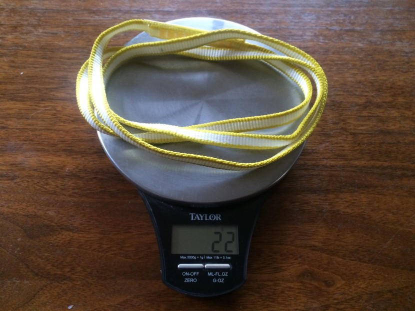 sterling dyneema sling - while 22g is certainly not what anyone would describe as heavy, the...