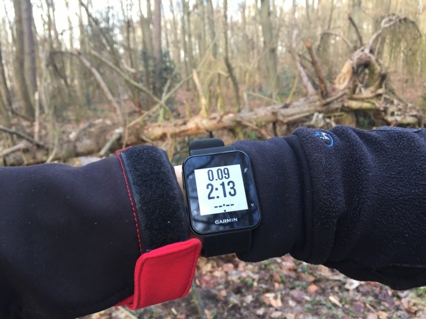 garmin forerunner 35 - the forerunner 35 gives you three data fields during the activity...