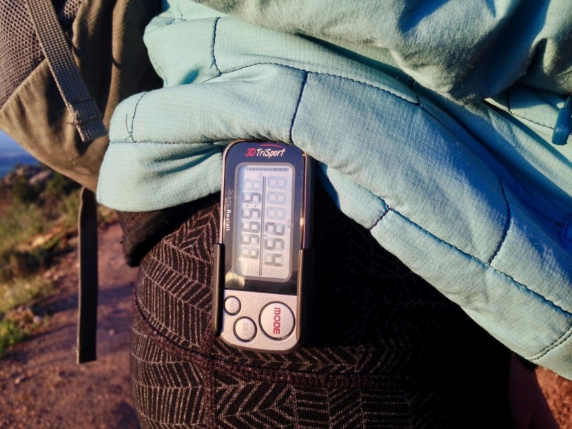 rocking the 3d trisport on an early morning hike.