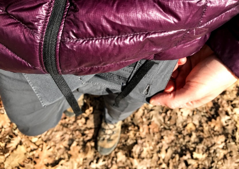 the north face paramount active - the built in drawstring on the interior is the 'tightening'...