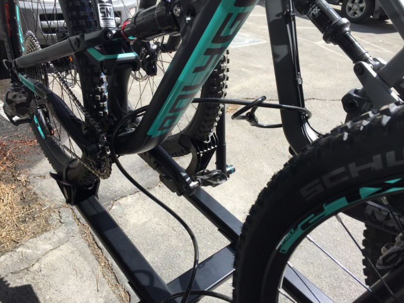 rockymounts monorail - the included cable has ample length to feed through two frames and...