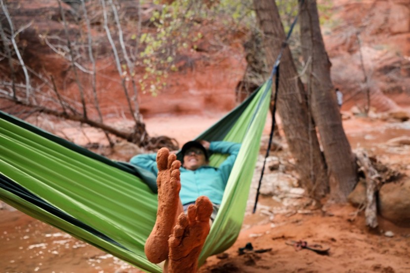 hammock - when it's hard to find a dry place to land, stringing up a comfy...