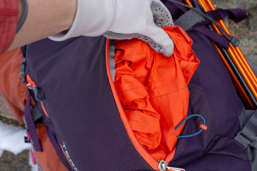 the north face terra 55 - the terra 55 has two front pockets that appear to be one pocket...