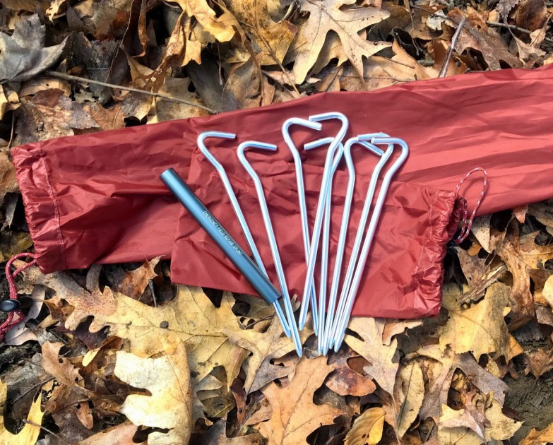 big agnes c bar 2 - the eight included hook stakes and pole splint. the stakes are...