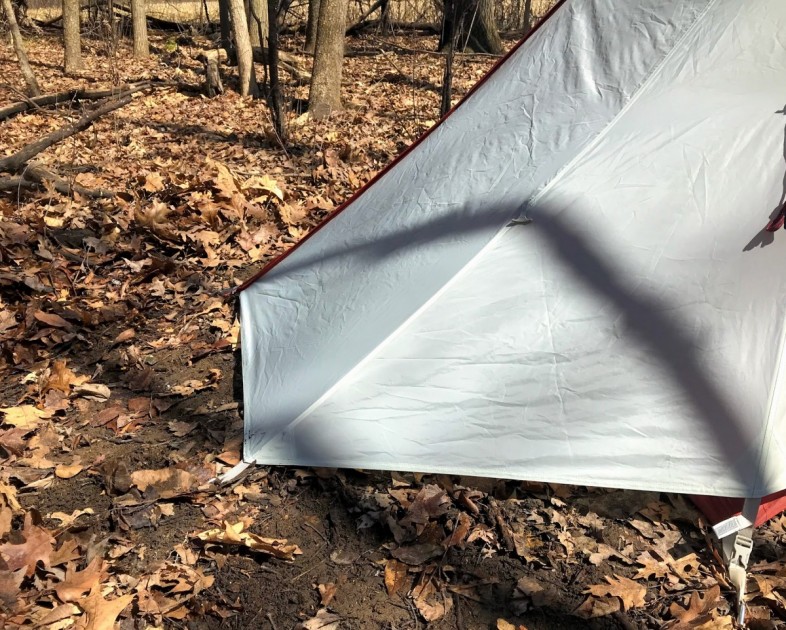big agnes c bar 2 - the fly is nicely designed, hugging the forest floor very closely.