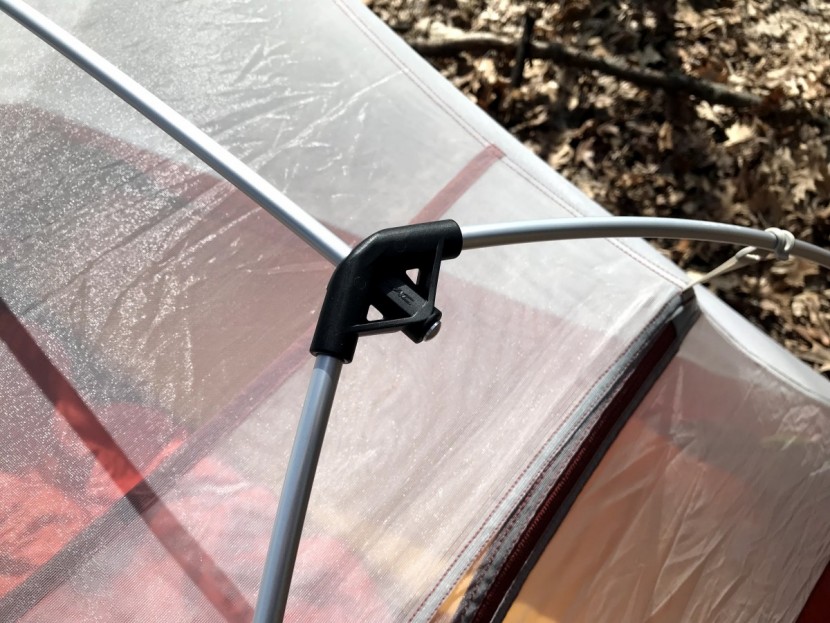big agnes c bar 2 - the pole hubs are chunky but durable.
