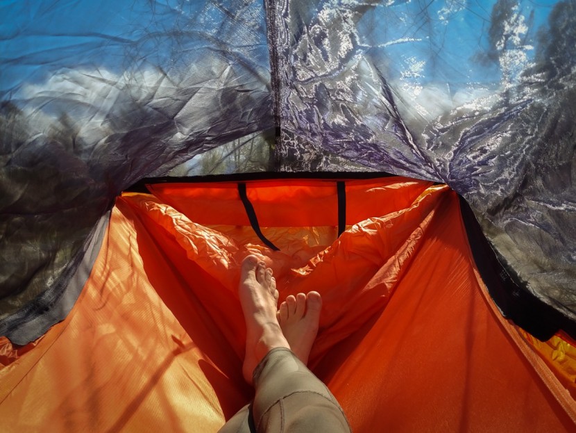 warbonnet ridgerunner - there is plenty of space at the end for you sleeping bag footbox to...