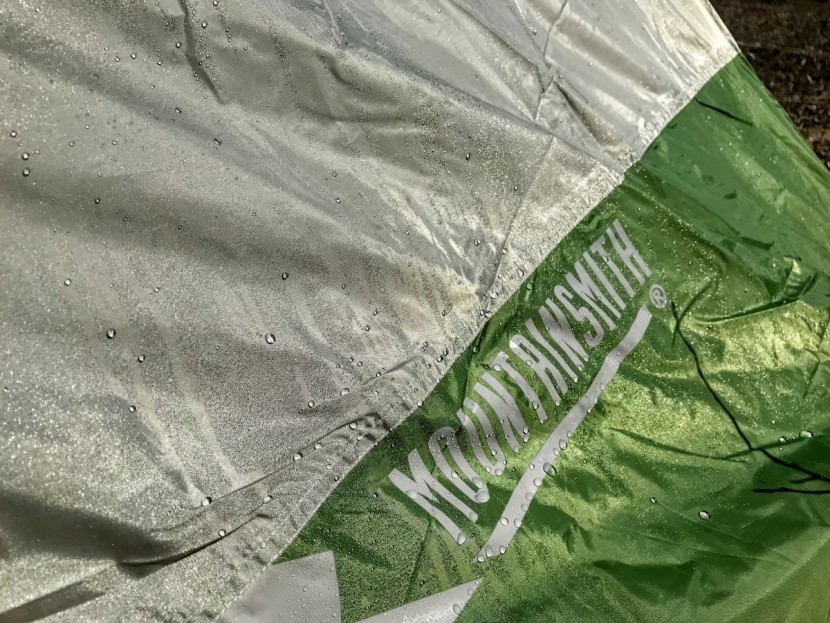 mountainsmith morrison evo 2 - even after readjustment, the fly still has a lot of extra material...