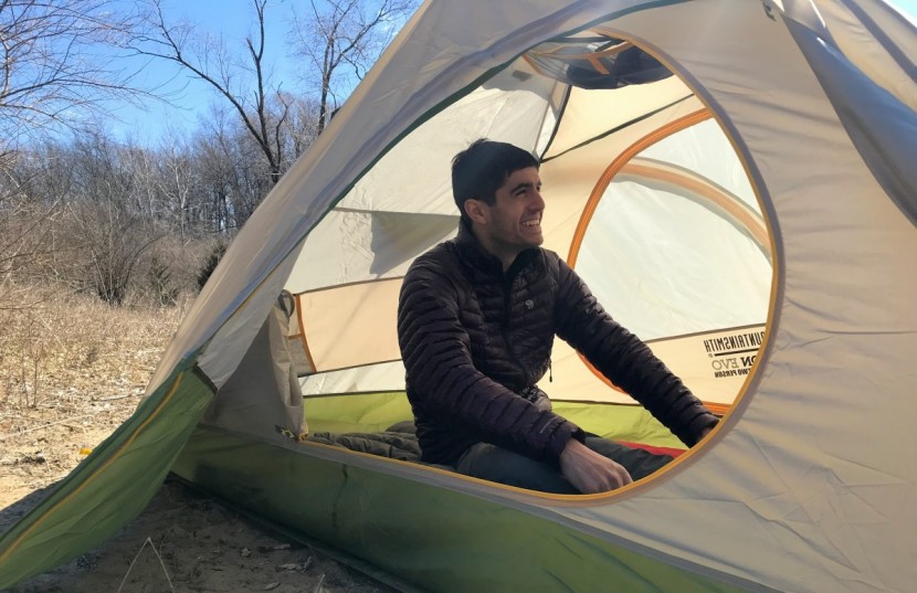 mountainsmith morrison evo 2 - there is plenty of headroom to go around in this tent.