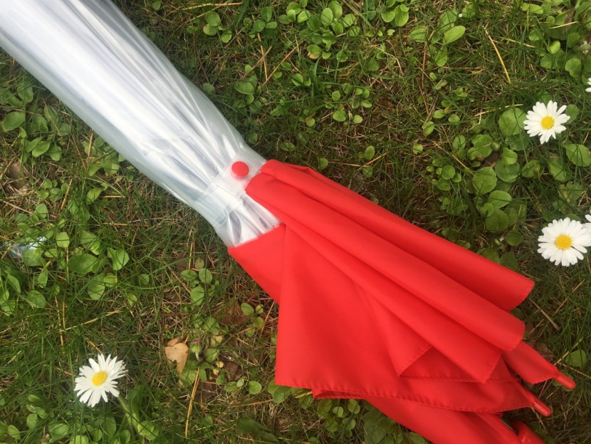 shedrain bubble - some of the details were lacking in this umbrella -- note the keeper...