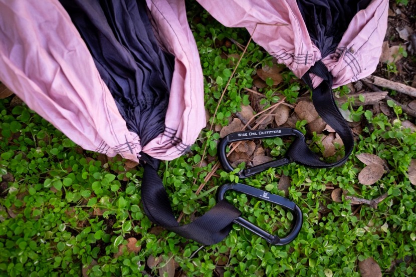 wise owl outfitters doubleowl - webbing is used to gather the ends in the doubleowl and cheap steel...