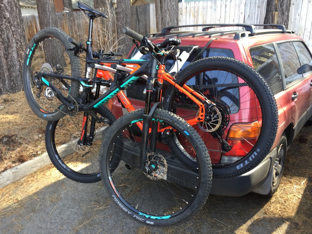 kuat highline - the highline all loaded up for rack and bike testing.