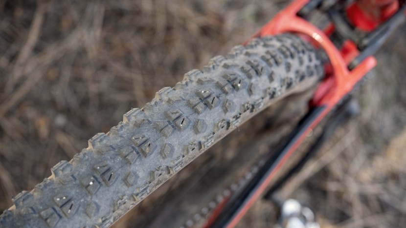 the ardent exo 2.4" is a fine rear tire and provides solid climbing...