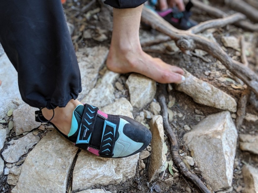 scarpa vapor v for women - their aggressive shape does not make for the best crack climbing...