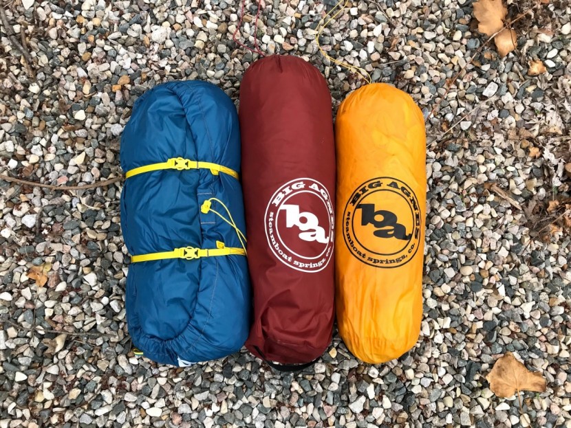 sierra designs clip flashlight 2 - the big agnes c bar (middle) compared to the sierra designs clip...