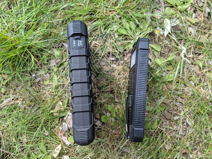 ravpower 25,000mah - shown here is the ravpower on the left and the renogy on the right...