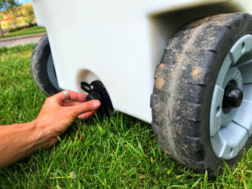 pelican elite wheeled - we do like a tethered drain plug, which this pelican has.