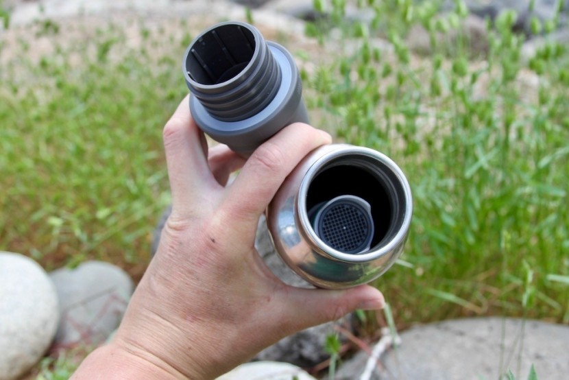 lifestraw universal - opaque containers are harder to monitor this. here we open the...