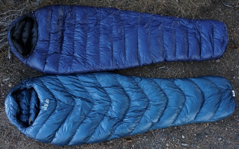 rab mythic 400 - when placed side-by-side with the western mountaineering megalite...