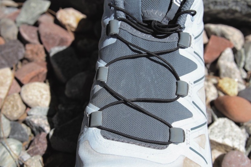 salomon speedcross 5 for women - a look at the mesh overlay that provides excellent protection.