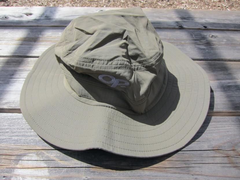 after the crush test. the brim showed significant creasing, but...