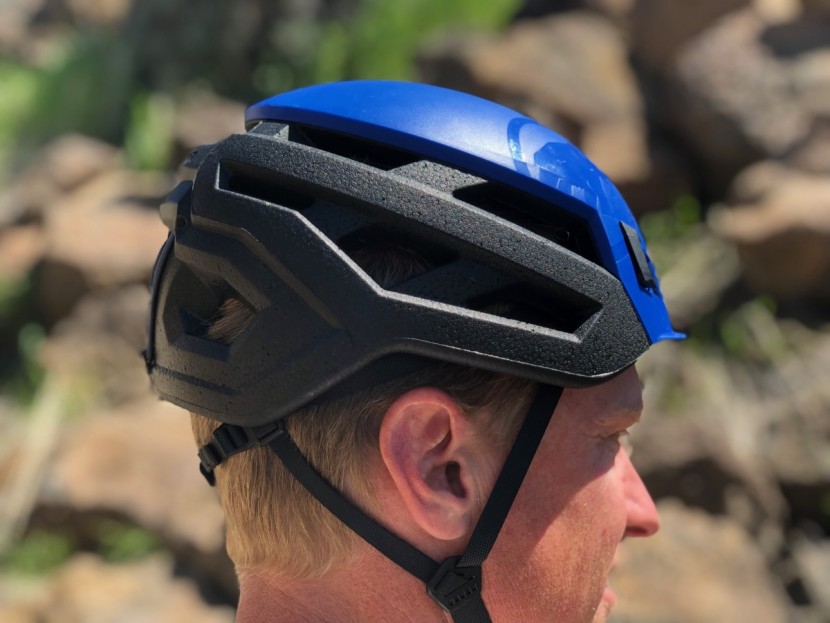 climbing helmet - exposed foam helmets are usually constructed with more durable epp...
