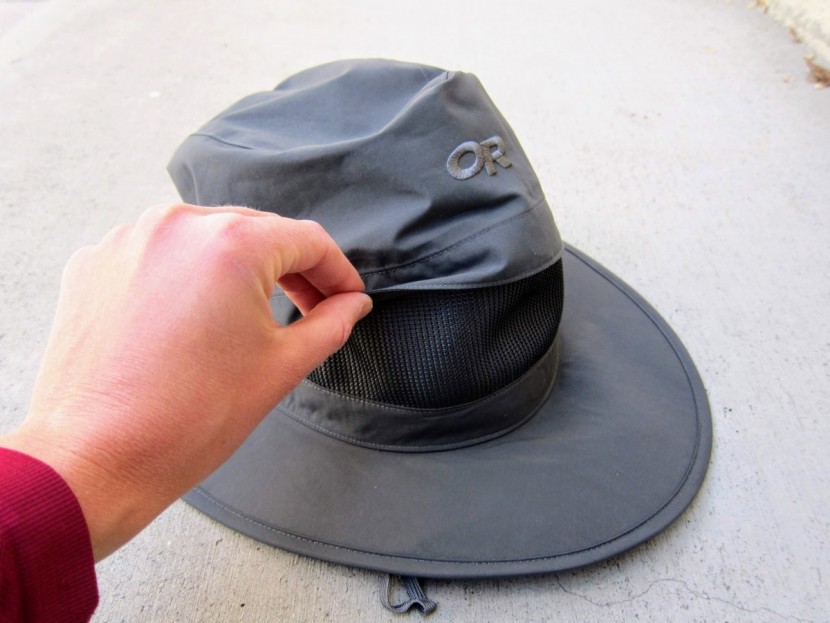 outdoor research ghost rain - the ghost's rain flap can be pulled back, revealing a breathable...