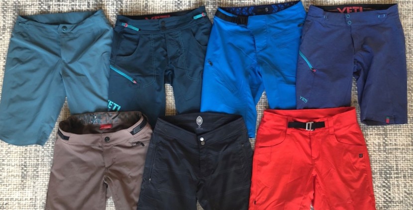 mountain bike shorts womens - lining 'em up.