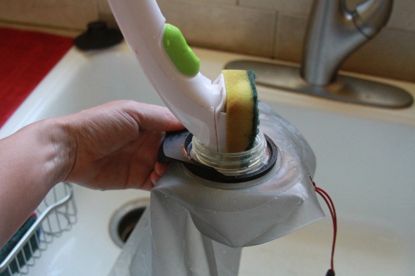 msr dromlite bags - while most brushes won't fit inside, you're better off just rinsing...