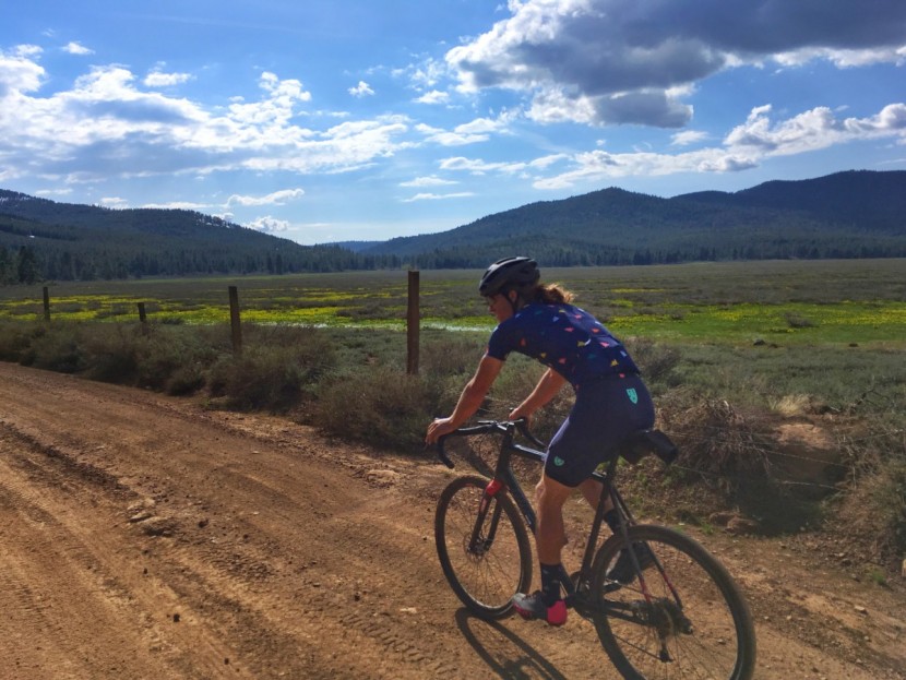 giro empire vr90 - more than stiff enough to put the power down over rough forest...