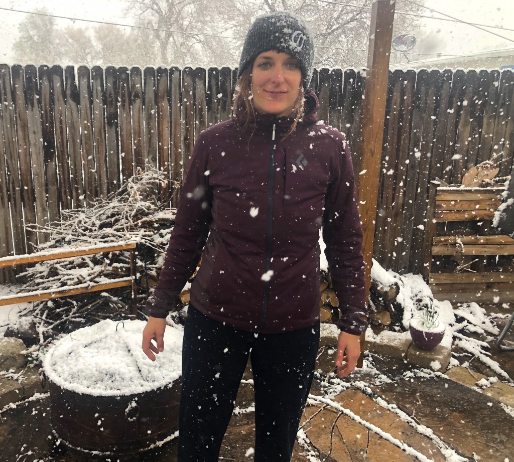 black diamond first light hybrid hoody for women - warm and cozy even in cold temps, the first light is an insulated...