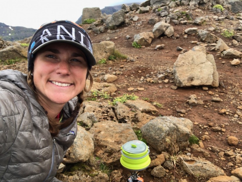 sea to summit x set 32 - here one of our authors takes a selfie with her only piece of...