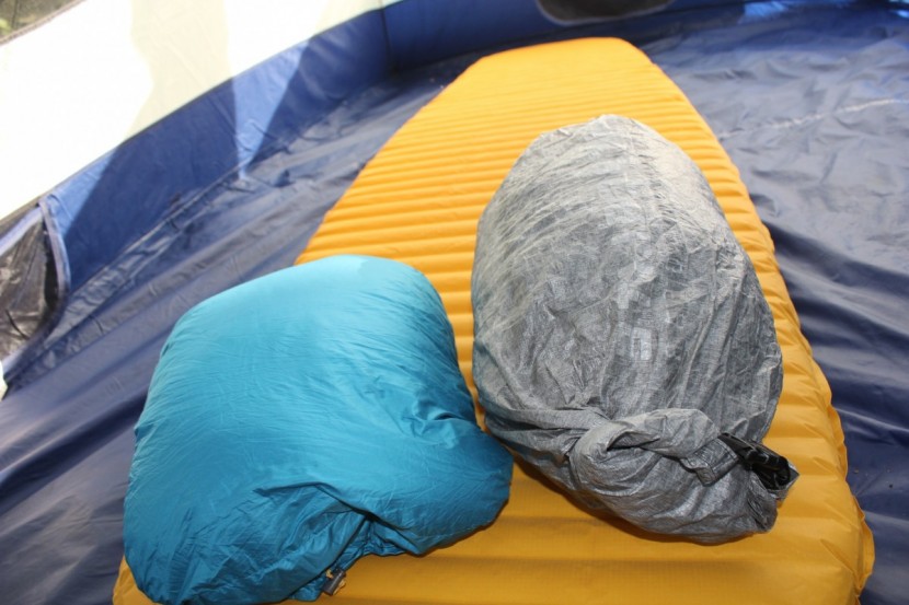 therm-a-rest down pillow - easy as 1-2-3: gather extra clothing, place them in stuff sack (your...