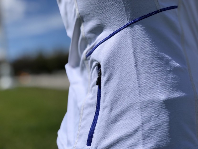 prana eileen long sleeve - this shirt has a single zipper hip pocket.