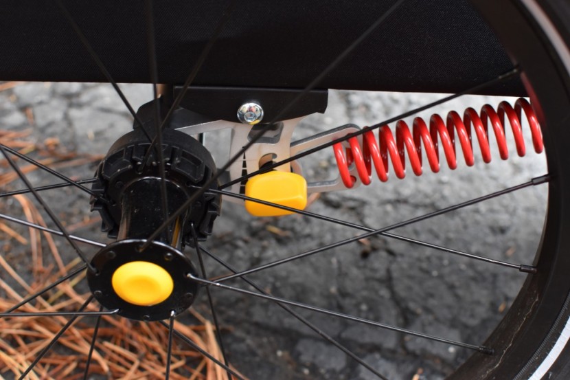 bike trailer - 20" wheels and an adjustable suspension system make the d'lite easy...