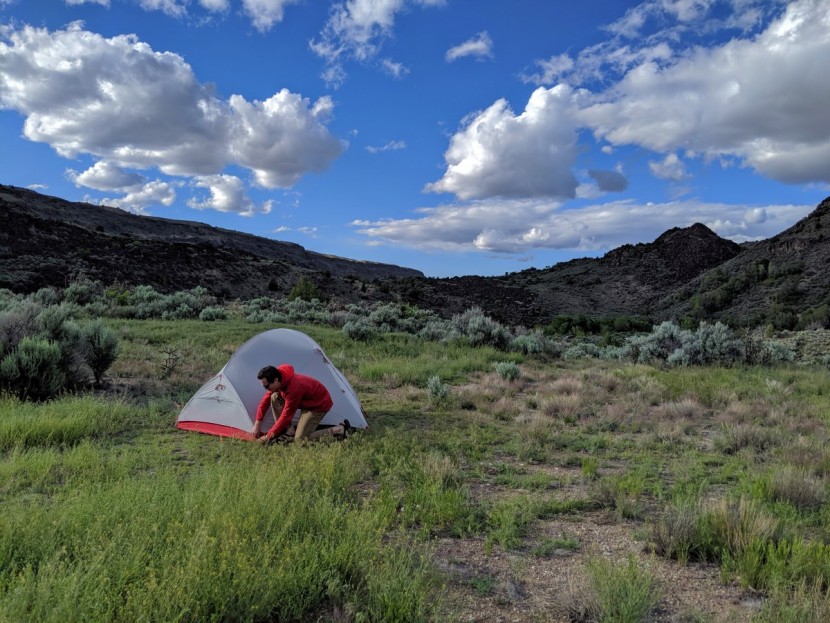wind breaker jacket - trying to make sure the tent is as secure as our tester felt in this...