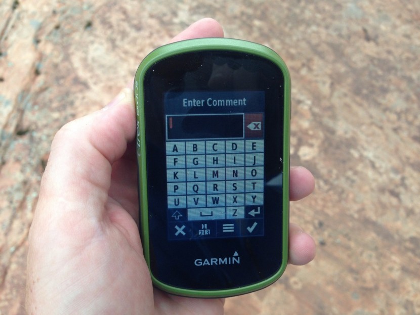 garmin etrex touch 35 - typing on the etrex touch 35, despite the small screen, was a bit...